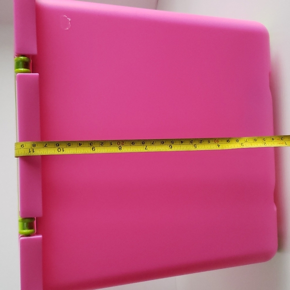 Organization toy storage bin with handles and wheels pink/ green - Picture 4 of 8